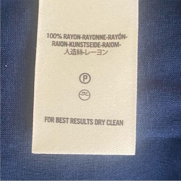 Free People Long Sleeve Keyhole Neck Blue Beck Layered Swing Dress. Size Small - Picture 10 of 10